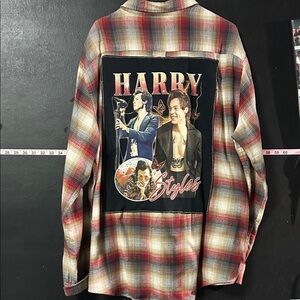 Harry Styles Upcycle flannel
